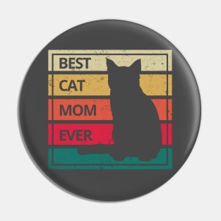 Vintage Best Cat Mom Ever Cat shirts - Funny Cat Pin