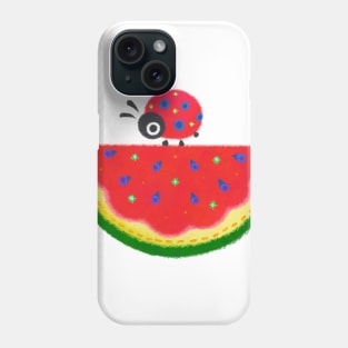 watermelon and ladybug Phone Case