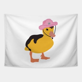 Pink Cowboy Duck Tapestry