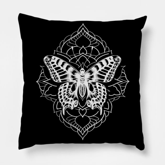 Butterfly mandala Pillow by Rachellily