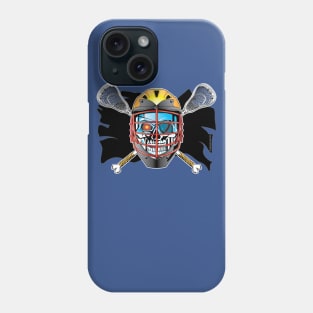 Pirate Lacrosse Skull and Cross Sticks Phone Case