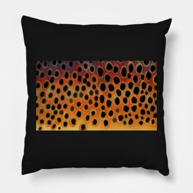 Brown Trout Pillow by MikaelJenei