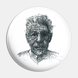 anthony bourdain drawpen art Pin