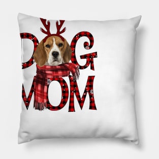 Beagle Mom Christmas Dog Mom Dog Lovers Pillow