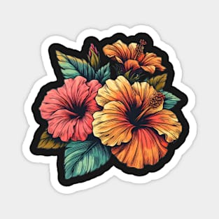 Glorious Hibiscus Flower Magnet