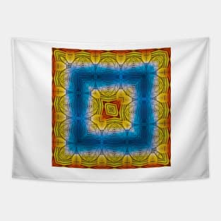 square creative design inspired by nature rainbow coloured pattern Tapestry