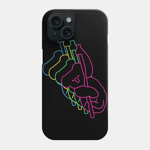 Koala 80s Neon Phone Case by Nerd_art