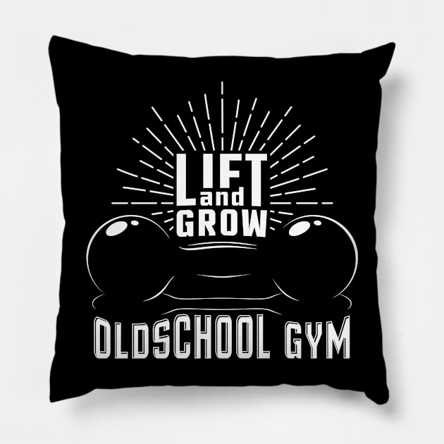 Gym - fitness - lifting and growing - dark Pillow by ShirzAndMore