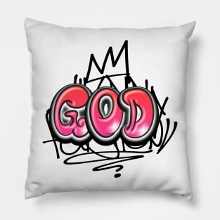 God Christian Graffiti t-shirt Pillow