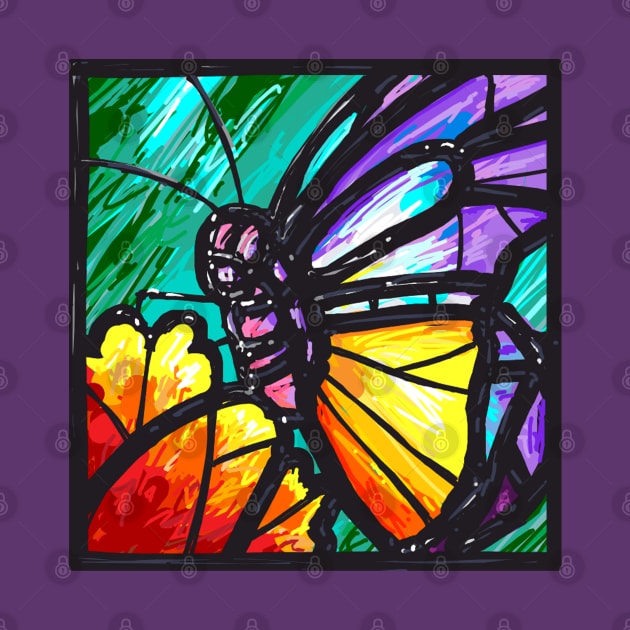 Stained Glass Butterfly by ElephantShoe