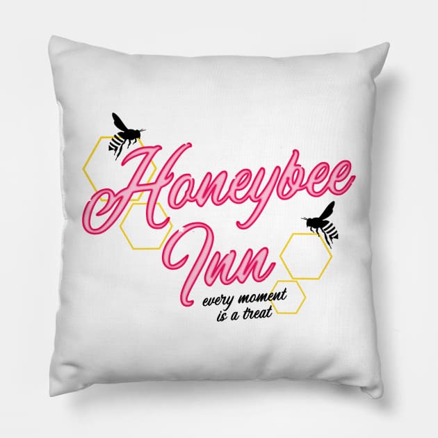 Here at the Honeybee Inn Pillow by snitts