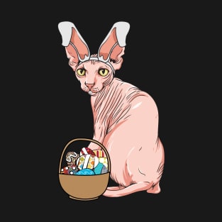 Exotic Easter Sphynx Rabbit Teeth Bunny Ears T-Shirt