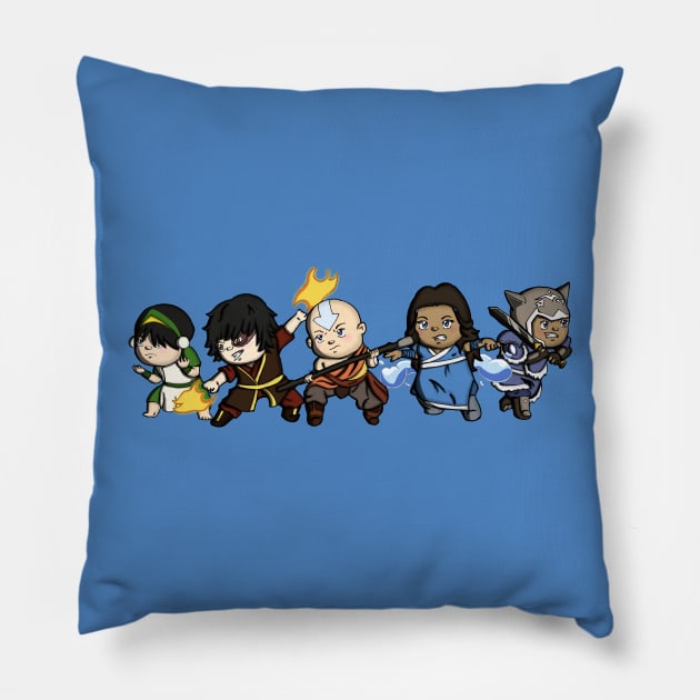 Team Avatar Pillow by zacksmithart