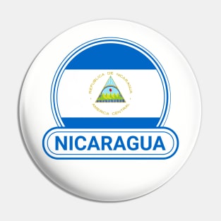 Nicaragua Country Badge - Nicaragua Flag Pin