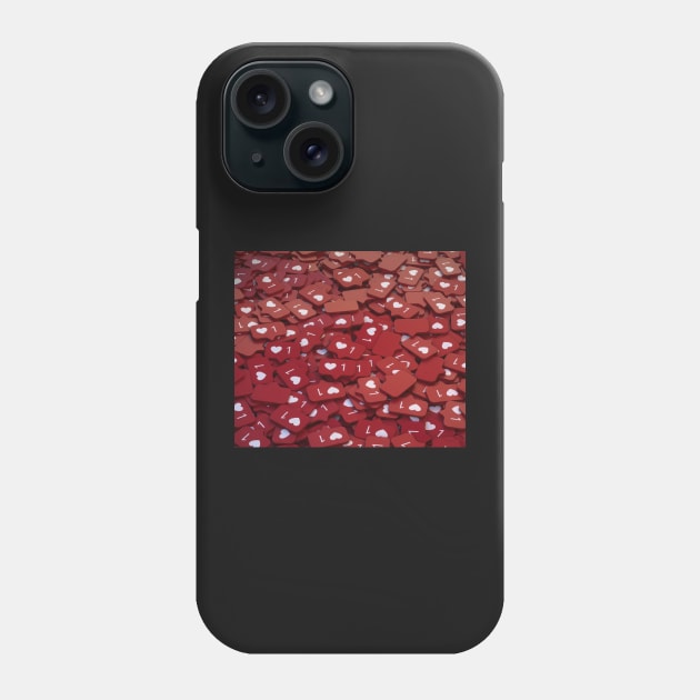 Love in social media Phone Case by daghlashassan