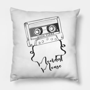 Good Vibes Mondest Mouse // Retro Ribbon Cassette Pillow