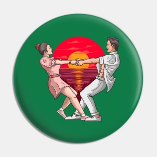 Romantic Couple Love Dance Pin