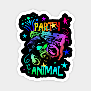 Monkey Boombox Party Animal Magnet