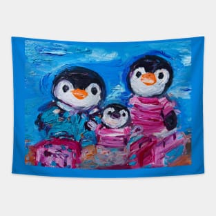 Penguin Family Tapestry