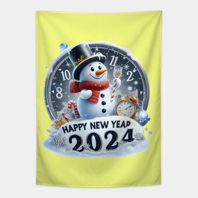 Frosty's Holiday Magic: Celebrate Christmas and Ring in the New Year with Whimsical Designs! Tapestry by insaneLEDP