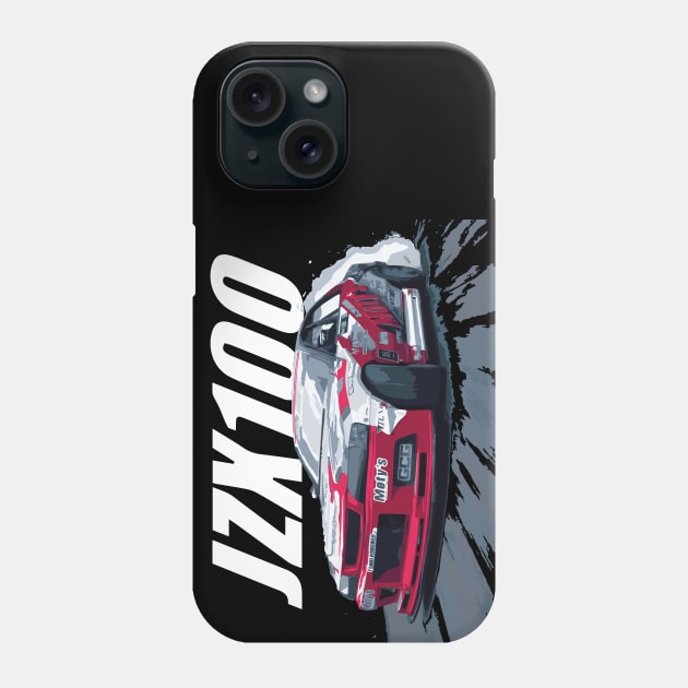 JZX100 MARK II tOYOTA Formula DRIFT car ebisu circuit Phone Case by cowtown_cowboy