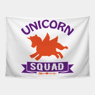 Unicorn Squad typography Designs for Clothing and Accessories Tapestry