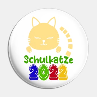 Schulbeginn Katze Schulkatze 2022 T shirt Pin