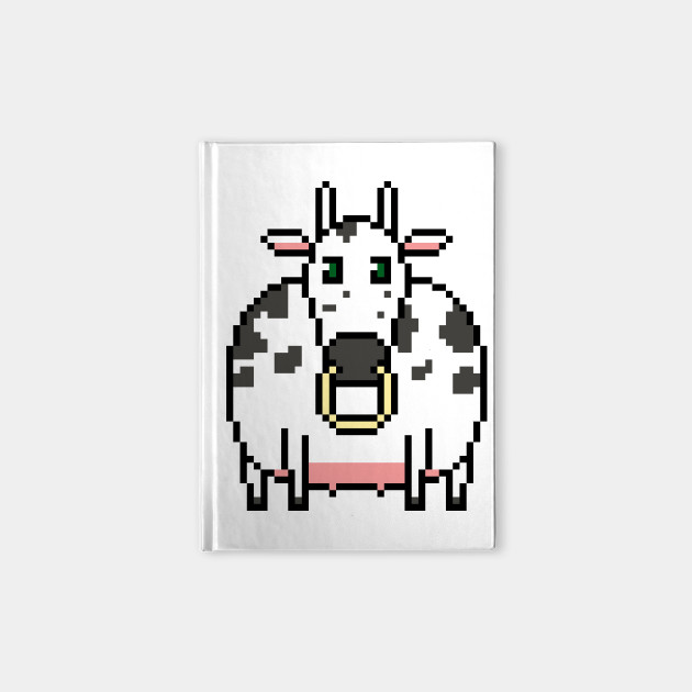 Isolated Pixel Art Cow Vector