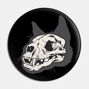 Cat Skull Pin