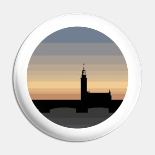 Stockholm Sunset Skyline Pin