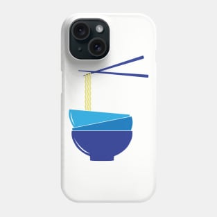 Blue Noodle Bowls and Chopsticks Phone Case