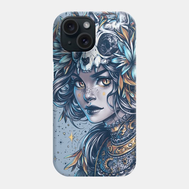 Night Cat Witch Phone Case by Dimary