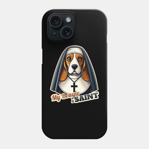 Beagle nun Phone Case by k9-tee