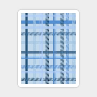 Blue Seasonal Winter Plaid Pattern Magnet