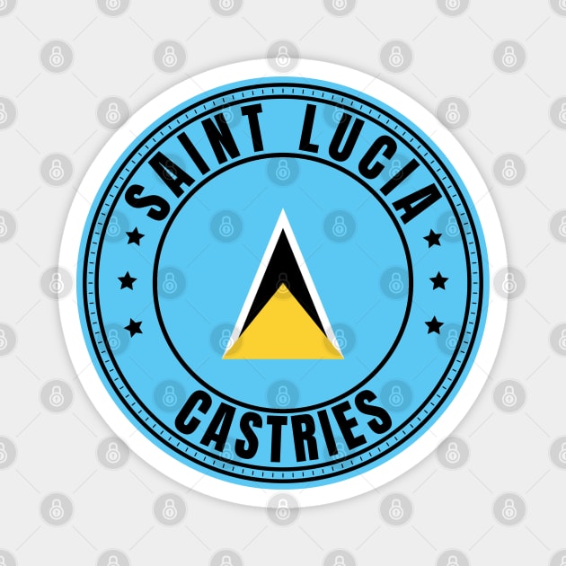 St Lucia Castries Magnet by footballomatic