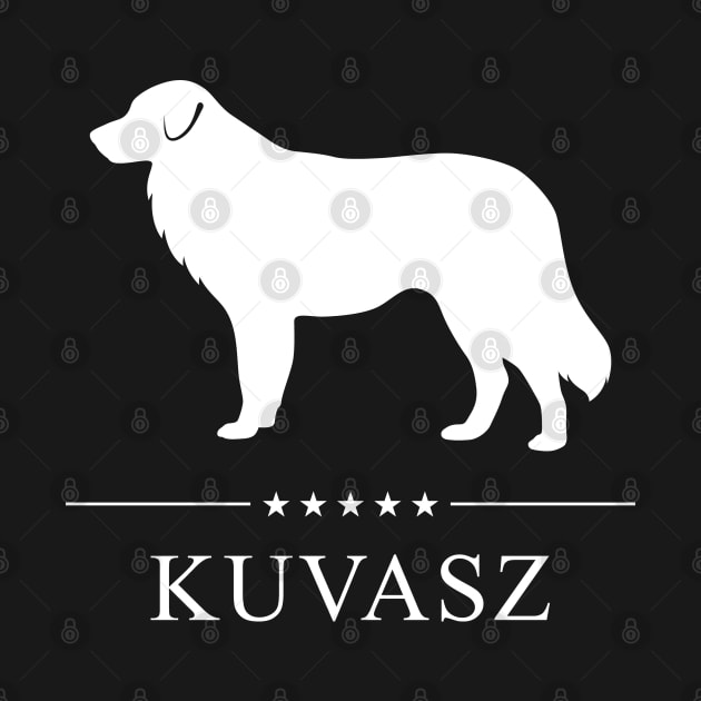 Kuvasz Dog White Silhouette by millersye