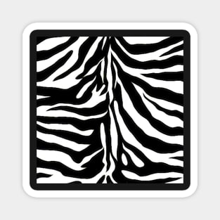 Black and White Zebra Stripes Pattern Magnet