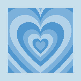 blue retro heart T-Shirt