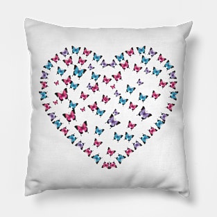 Butterfly Heart Shape Pillow