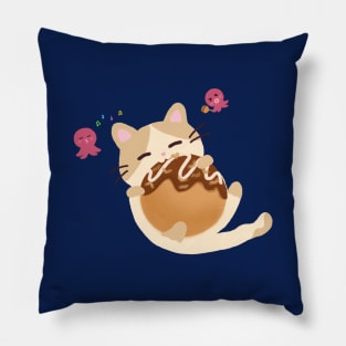 Takoyaki Lover Kitty Pillow