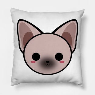 Cute Black Sphynx Cat Pillow