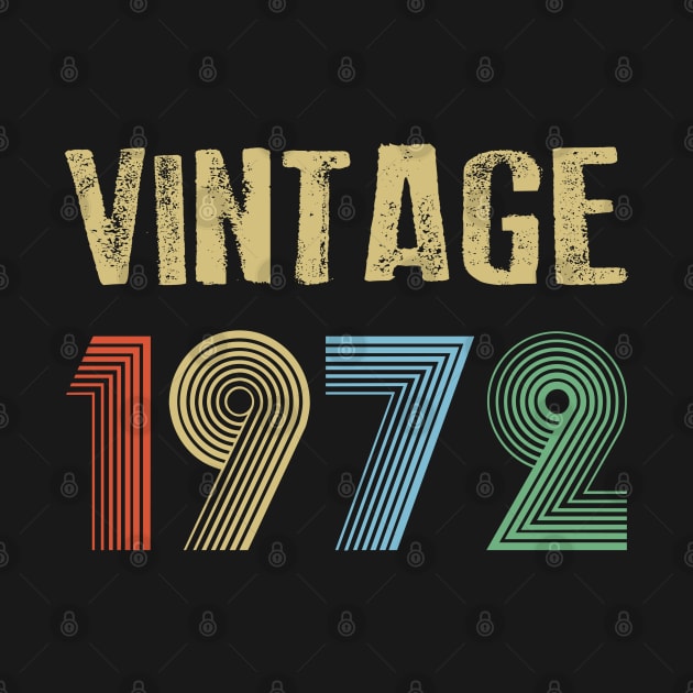 VINTAGE 1972 BIRTHDAY by Dirty Custard Designs 