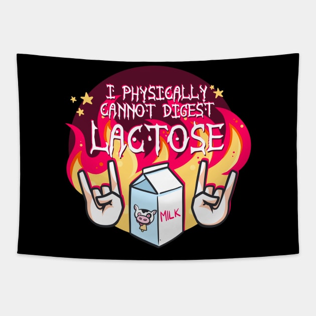 I Cannot Digest Lactose Tapestry by jekylldraws