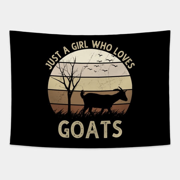 Just A Girl Who Loves Goats Tapestry by DragonTees