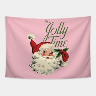 It's Jolly Time Santa Tapestry