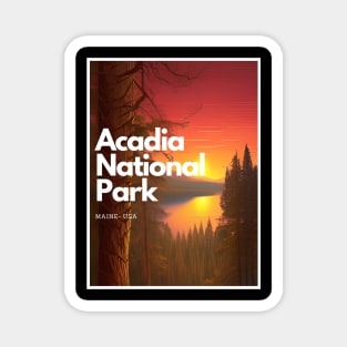 Acadia National Park hike Maine United States Magnet