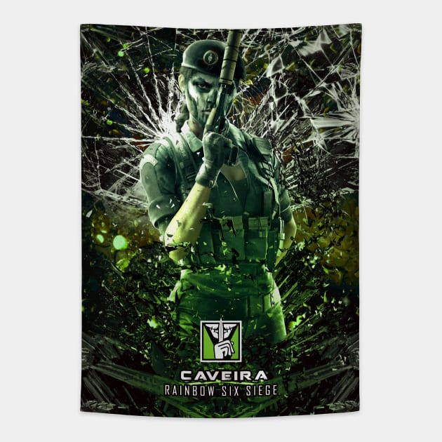 Rainbow Six Seige - Caveira Tapestry by syanart