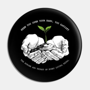 'The Hunger and Thirst Of Living Thing' Food and Water Relief Shirt Pin