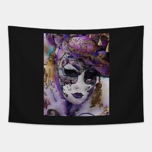 Grand Masquerade Mask in Lilac Tapestry