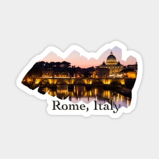 Rome, Italy: The Romantic City at Night Magnet